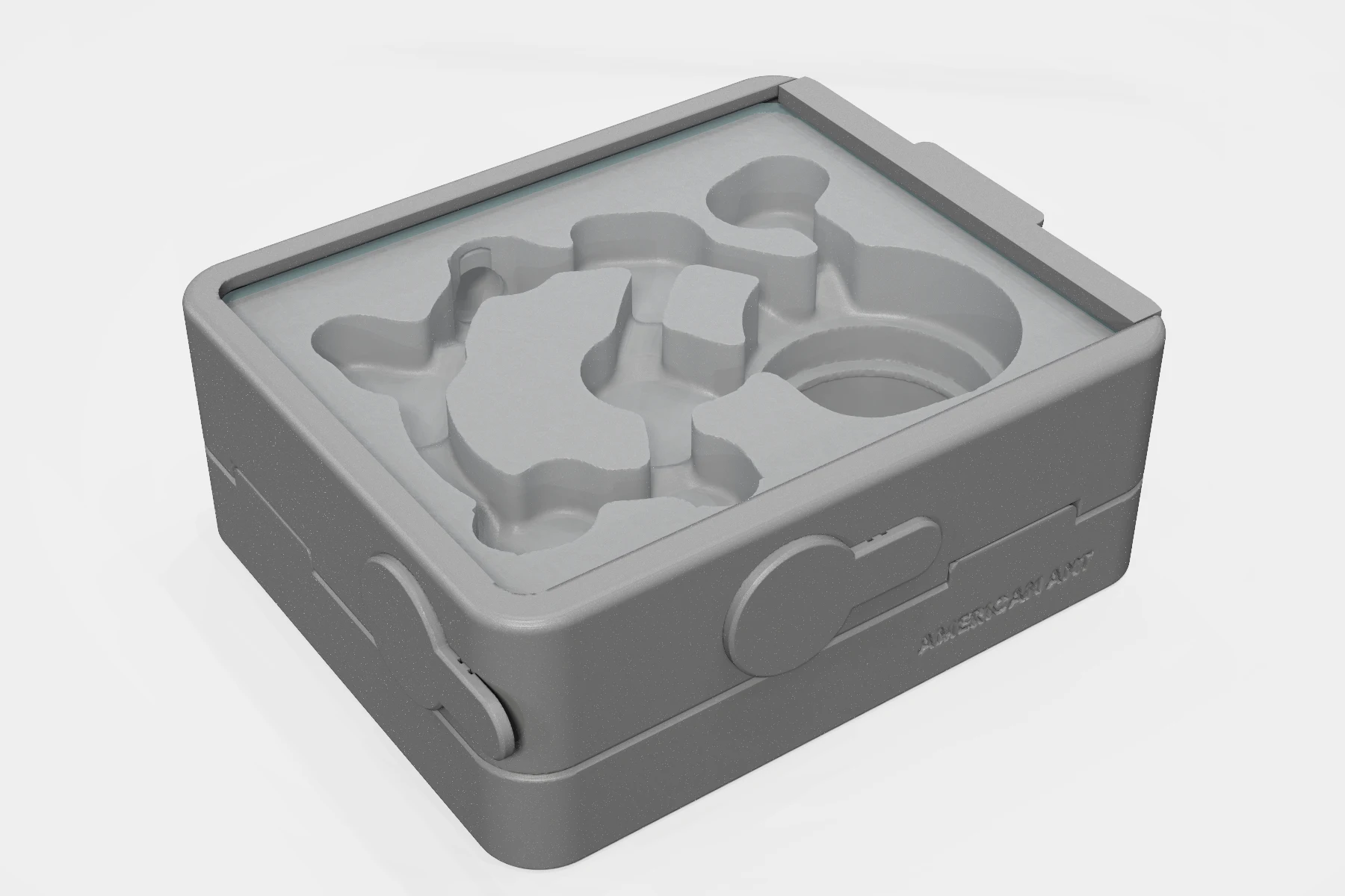 Founder with its clear acrylic sheet in place and slide-on end cap fitted over the side lips